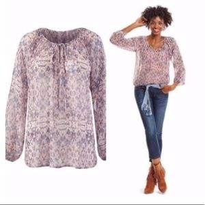 CAbi 5028 Siena Blouse Boho Peasant Size Small